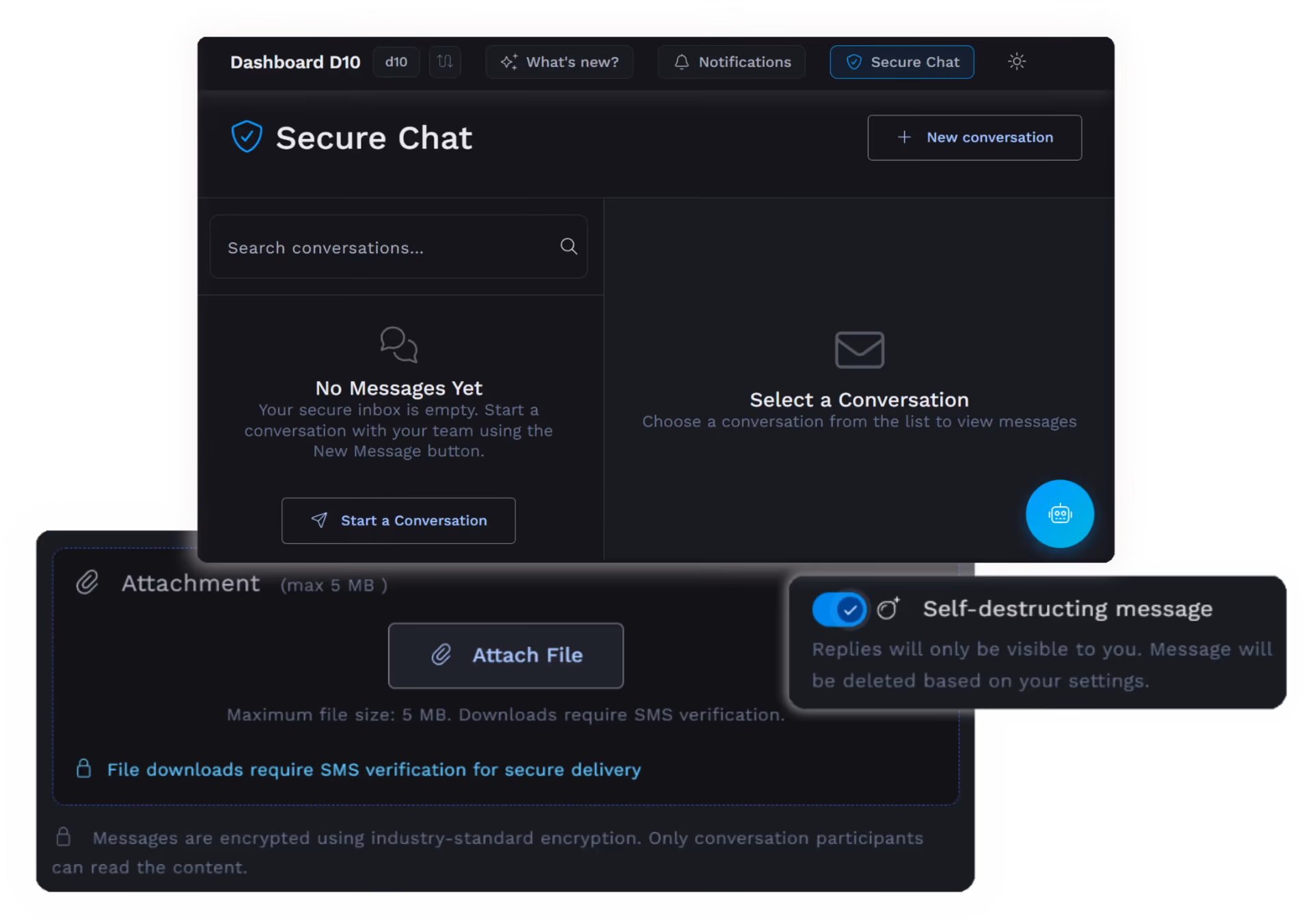 Secure Chat feature