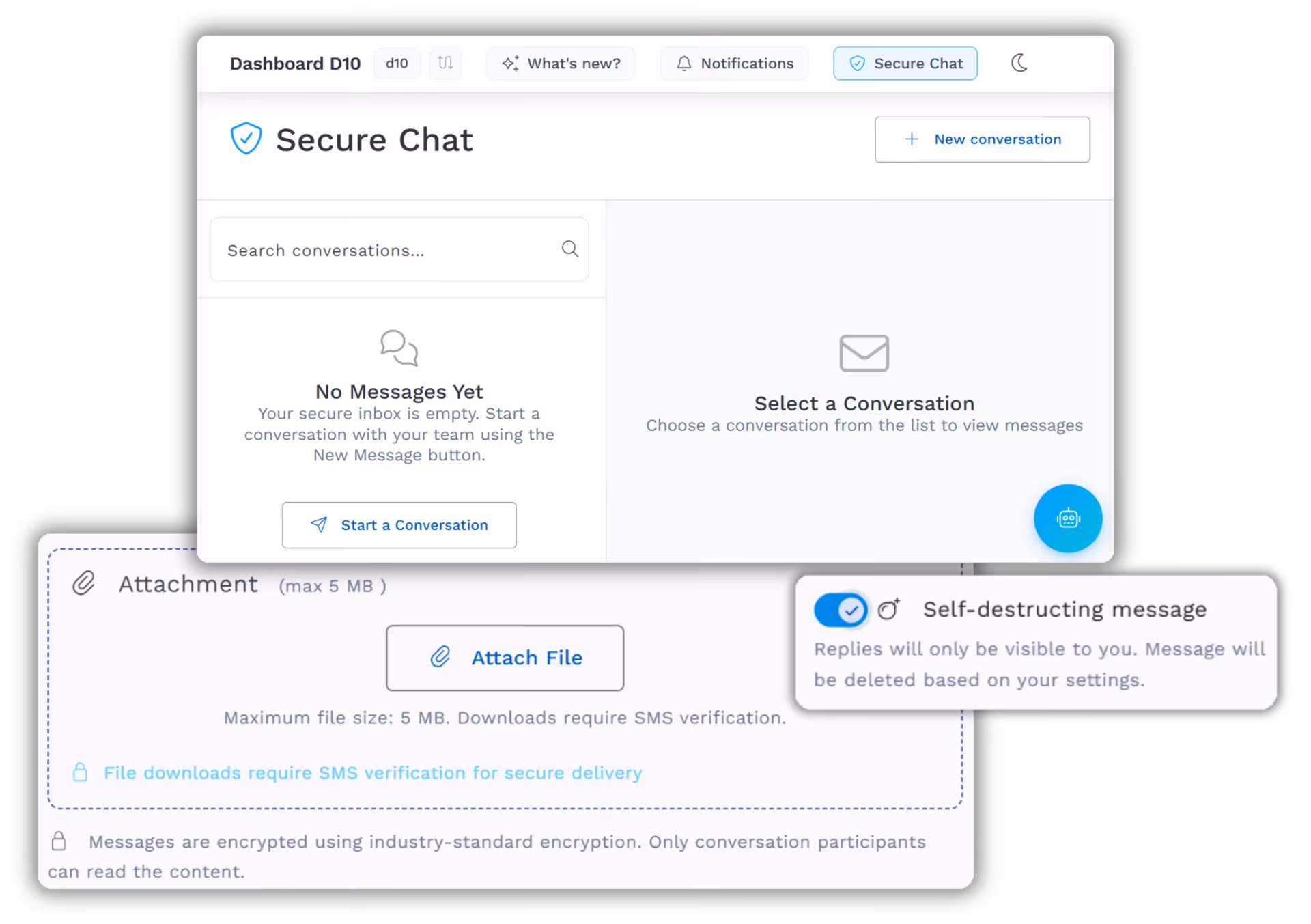 Secure Chat feature
