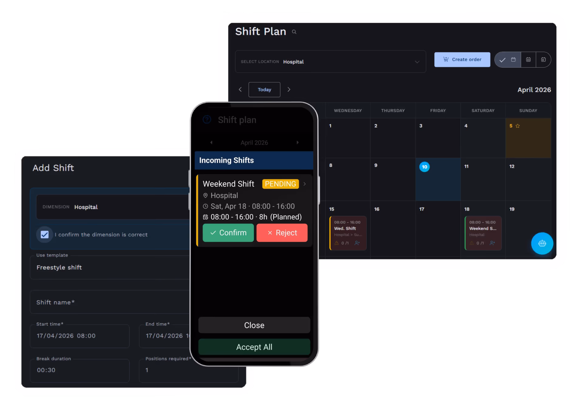 Shift plan feature