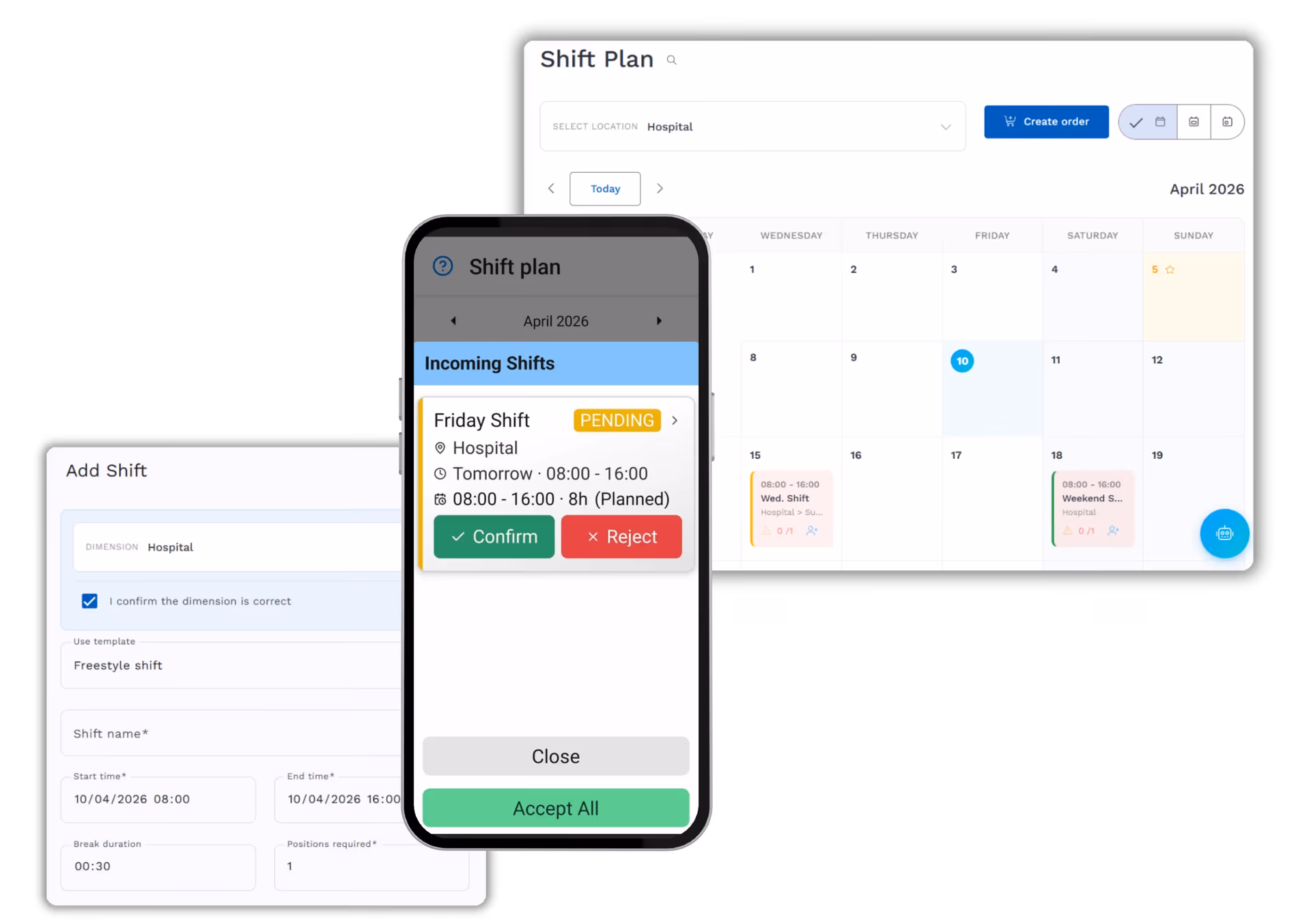 Shift plan feature