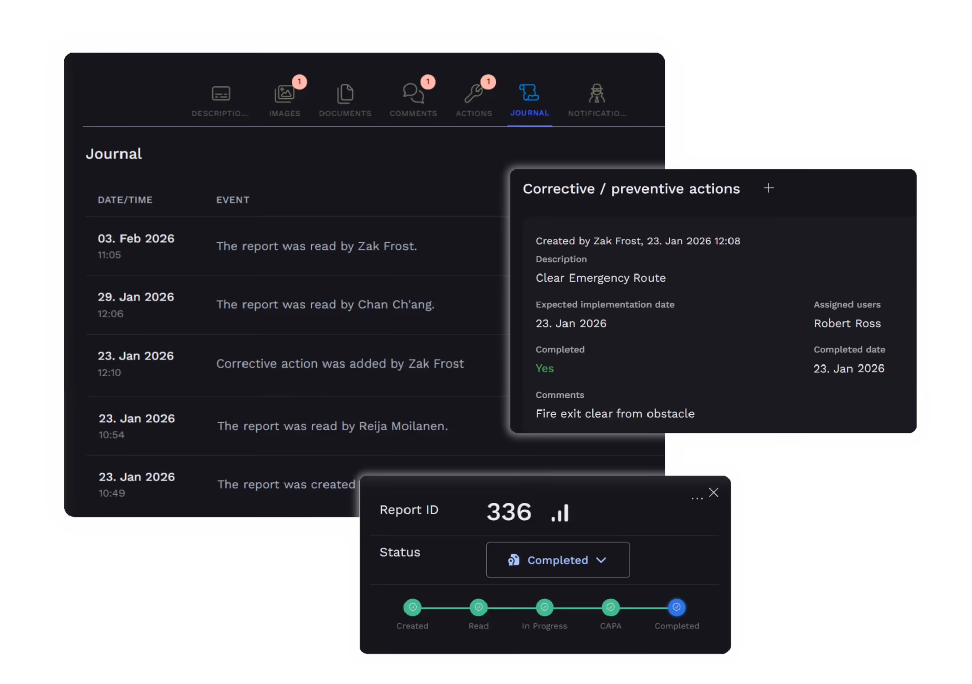 Audit tracking